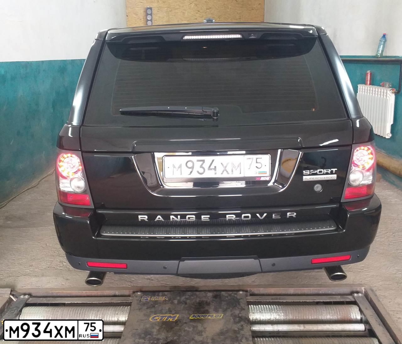 Фото автомобиля LANDROVER RANGE ROVER SPORT, 2009 — госномер Н393ОЕ62. Цвет: ЧЕРНЫЙ