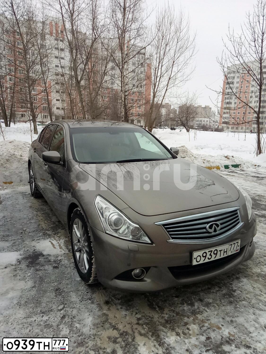 Фото автомобиля INFINITI G, 2011 — госномер О939ТН777. Цвет: ТЕМНО-СЕРЫЙ