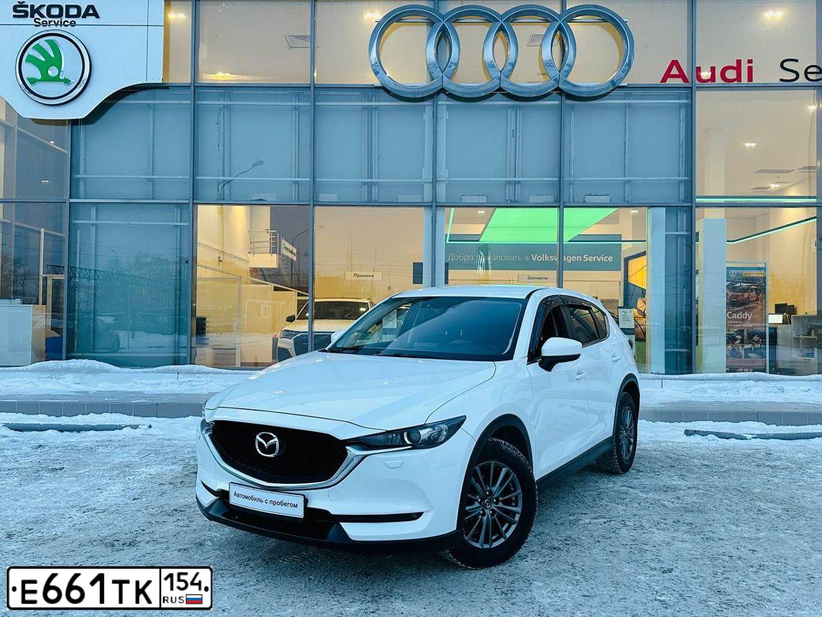 Фото автомобиля MAZDA CX-5, 2017 — госномер Е661ТК154. Цвет: БЕЛЫЙ ПЕРЛАМУТР
