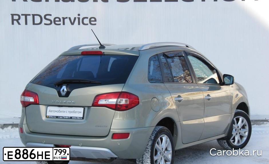Фото автомобиля RENAULT KOLEOS, 2008 — госномер Е886НЕ799. Цвет: ЗЕЛЕНЫЙ