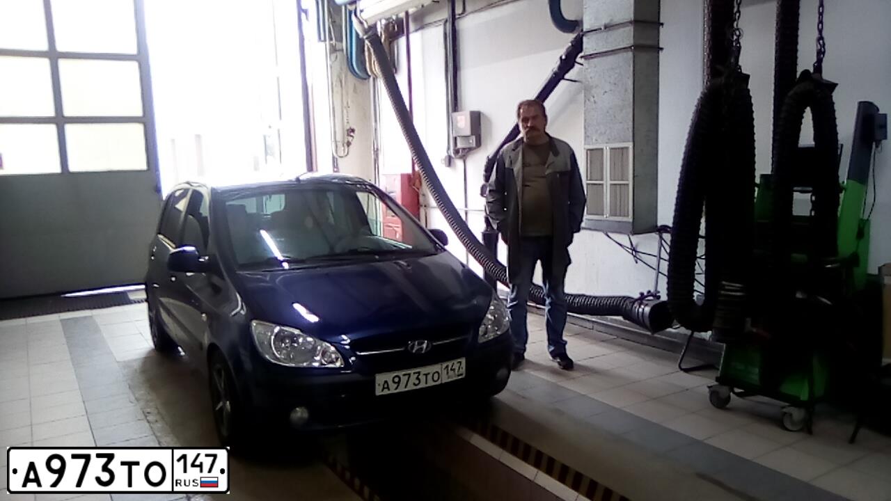 Фото автомобиля HYUNDAI GETZ, 2006 — госномер А973ТО147. Цвет: синий