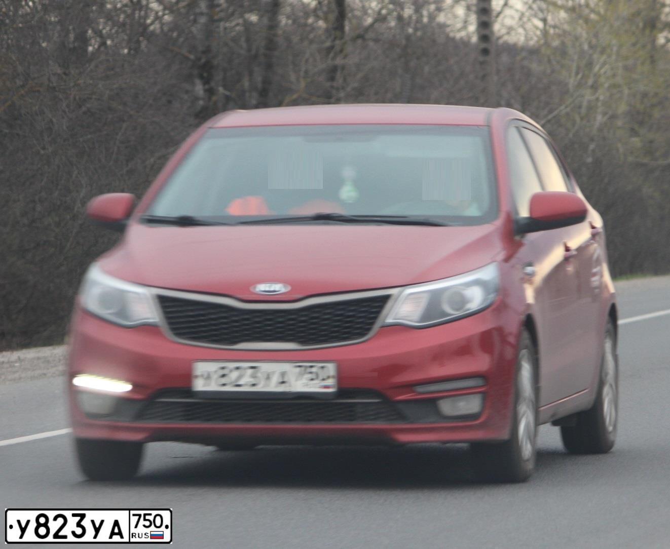 Фото автомобиля KIA RIO, 2016 — госномер А849АК550. Цвет: КРАСНЫЙ