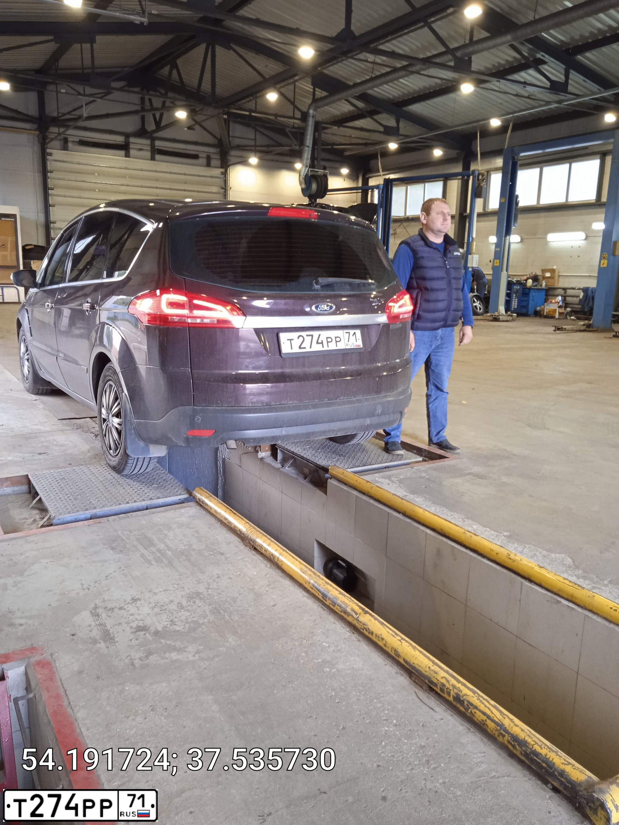Фото автомобиля FORD S-MAX, 2011 — госномер Т274РР71. Цвет: ФИОЛЕТОВЫЙ
