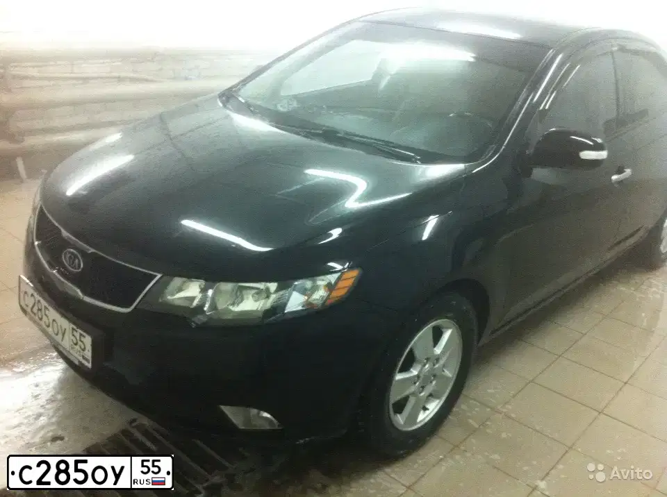 Фото автомобиля KIA CERATO, 2009 — госномер С285ОУ55. Цвет: ЧЕРНЫЙ