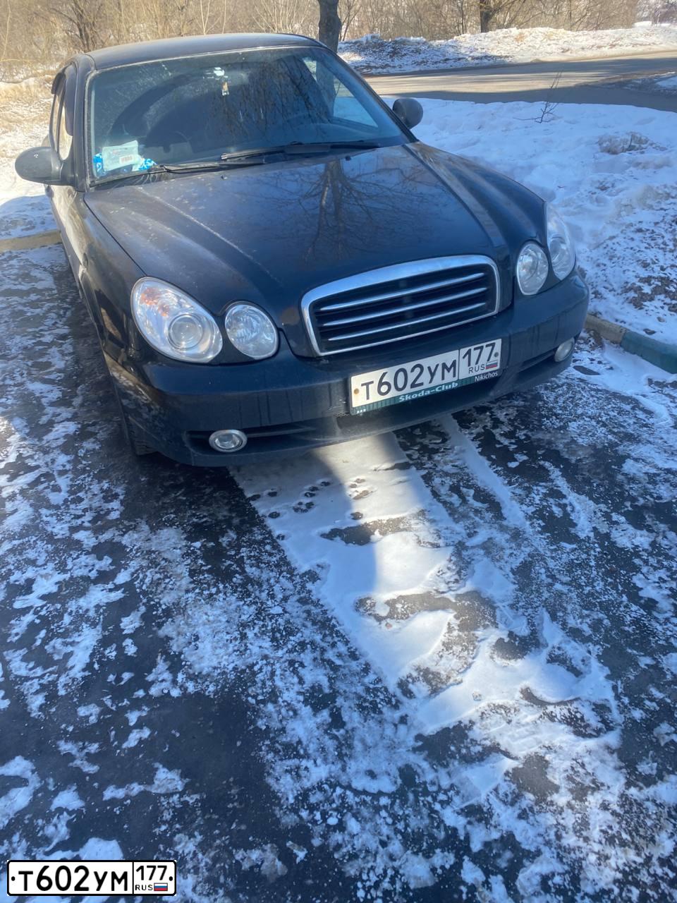 Фото автомобиля TAGAZ SONATA, 2007 — госномер Т602УМ177. Цвет: ЧЕРНЫЙ