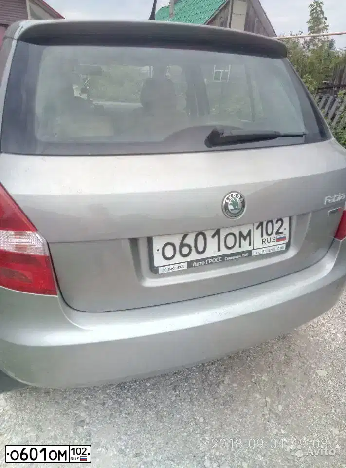 Фото автомобиля SKODA FABIA, 2013 — госномер О601ОМ102. Цвет: БЕЖЕВЫЙ