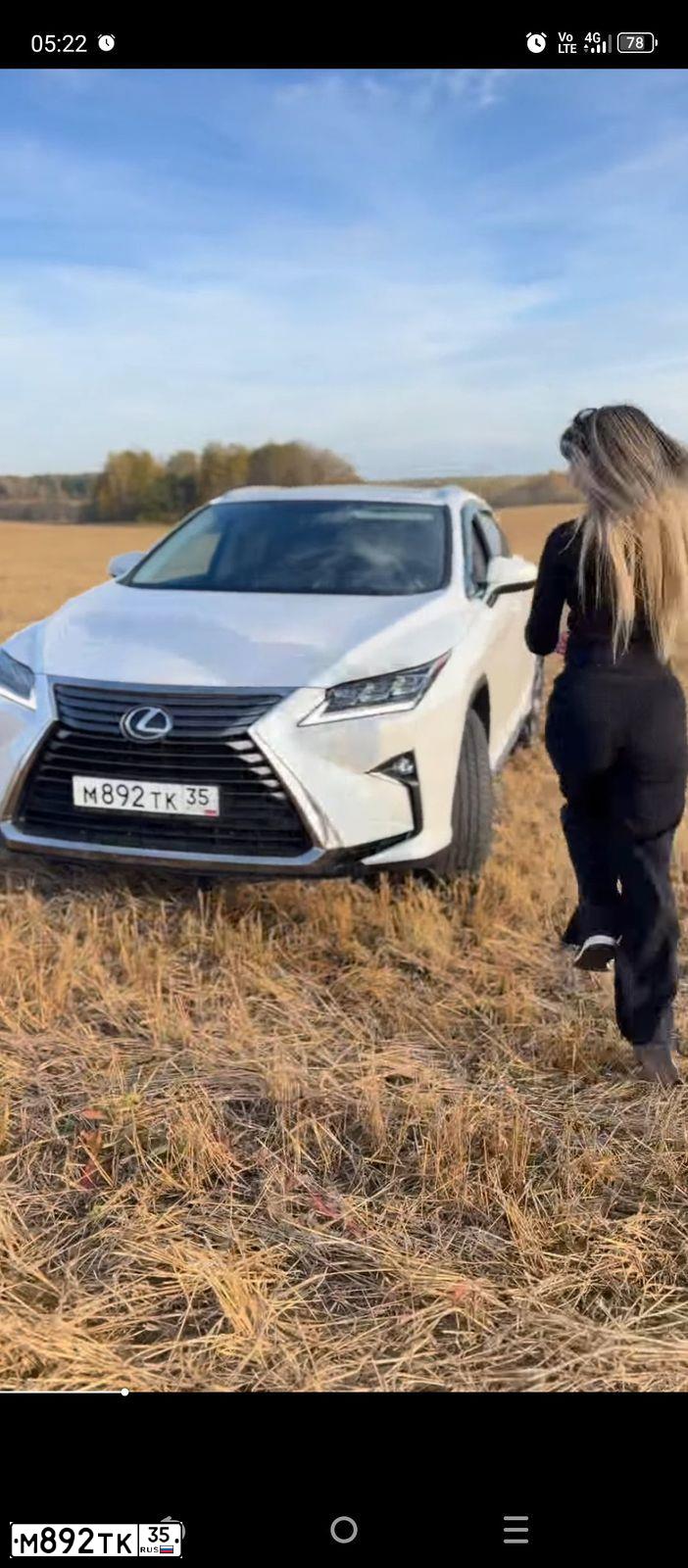 Фото автомобиля LEXUS RX, 2018 — госномер М892ТК35. Цвет: Белый