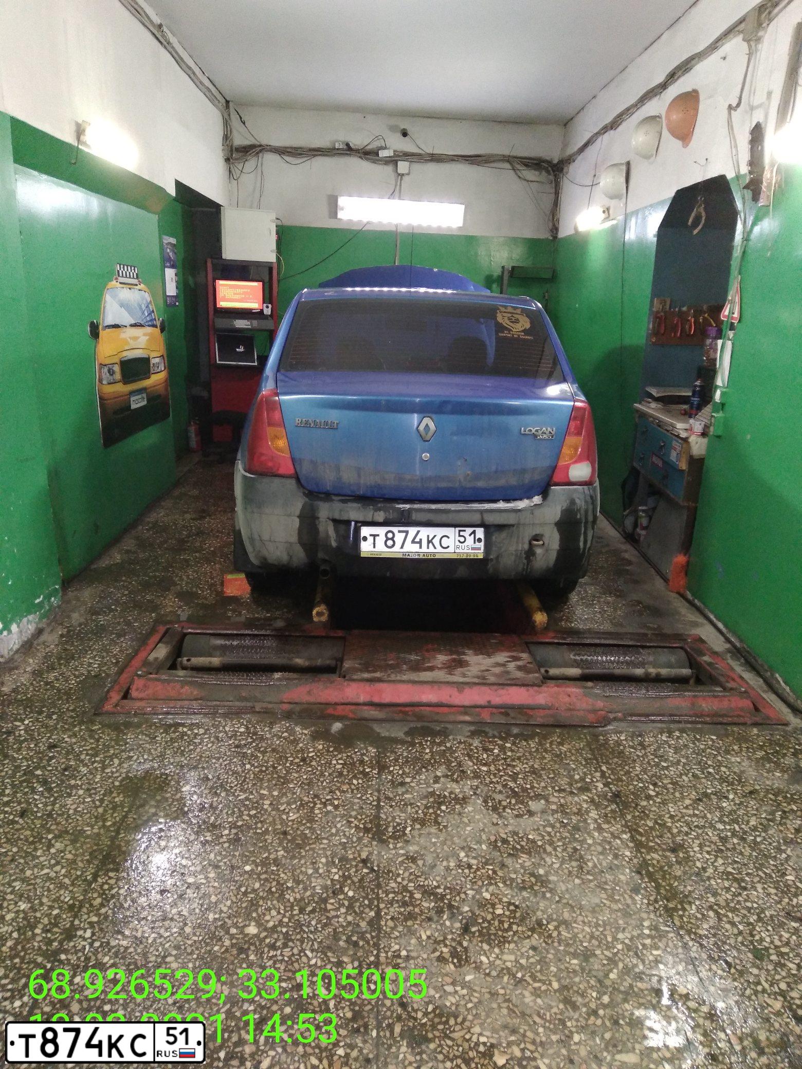 Фото автомобиля RENAULT LOGAN, 2006 — госномер Т874КС51. Цвет: СИНИЙ МЕТАЛЛИК