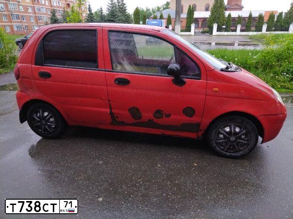 Фото автомобиля DAEWOO MATIZ, 2003 — госномер М727МТ71. Цвет: КОРРИДА