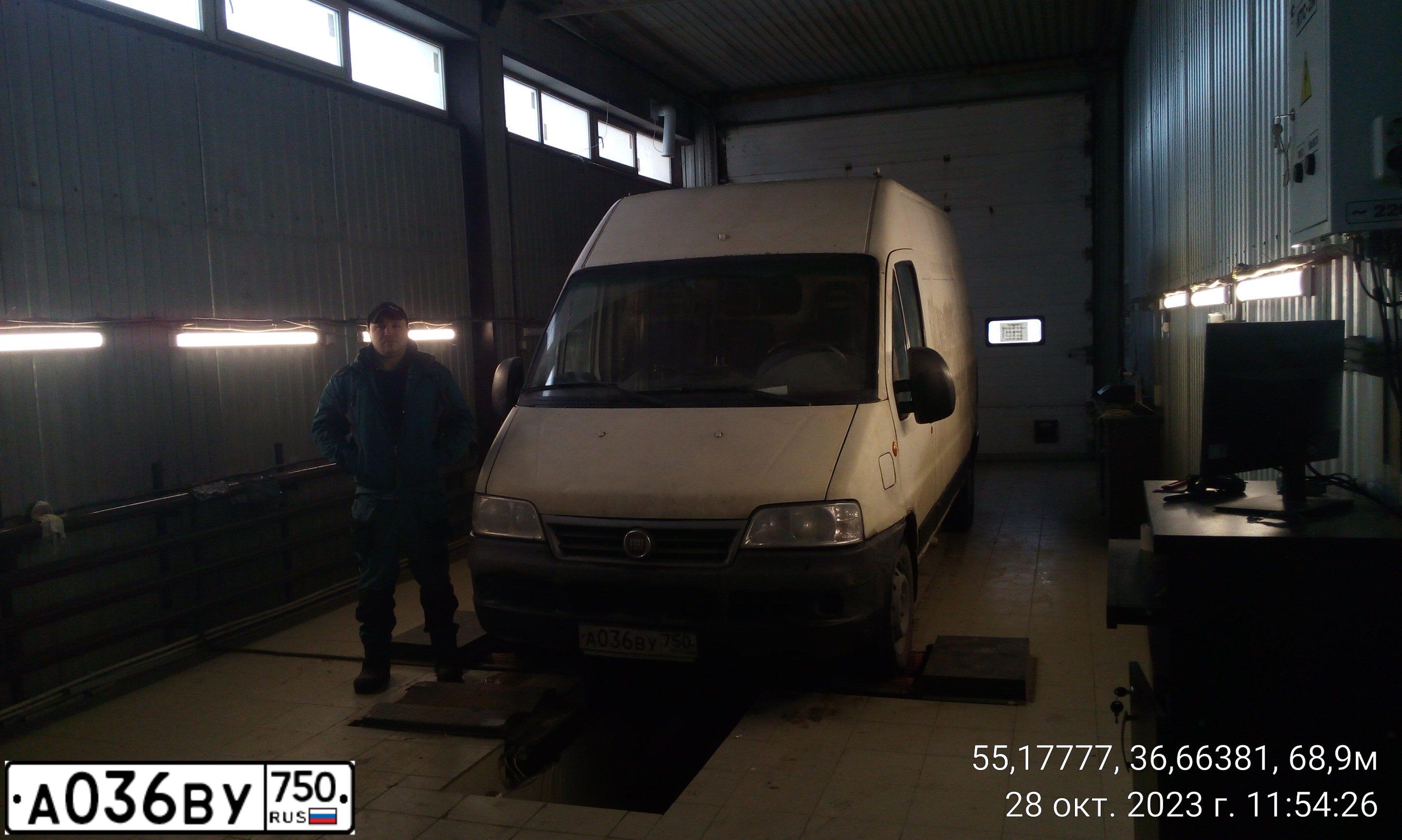Фото автомобиля FIAT DUCATO, 2008 — госномер А036ВУ750. Цвет: Белый