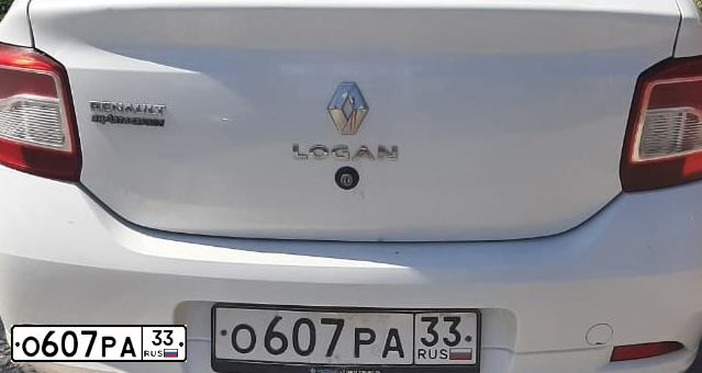 Фото автомобиля RENAULT LOGAN, 2016 — госномер С306ТР33. Цвет: Белый