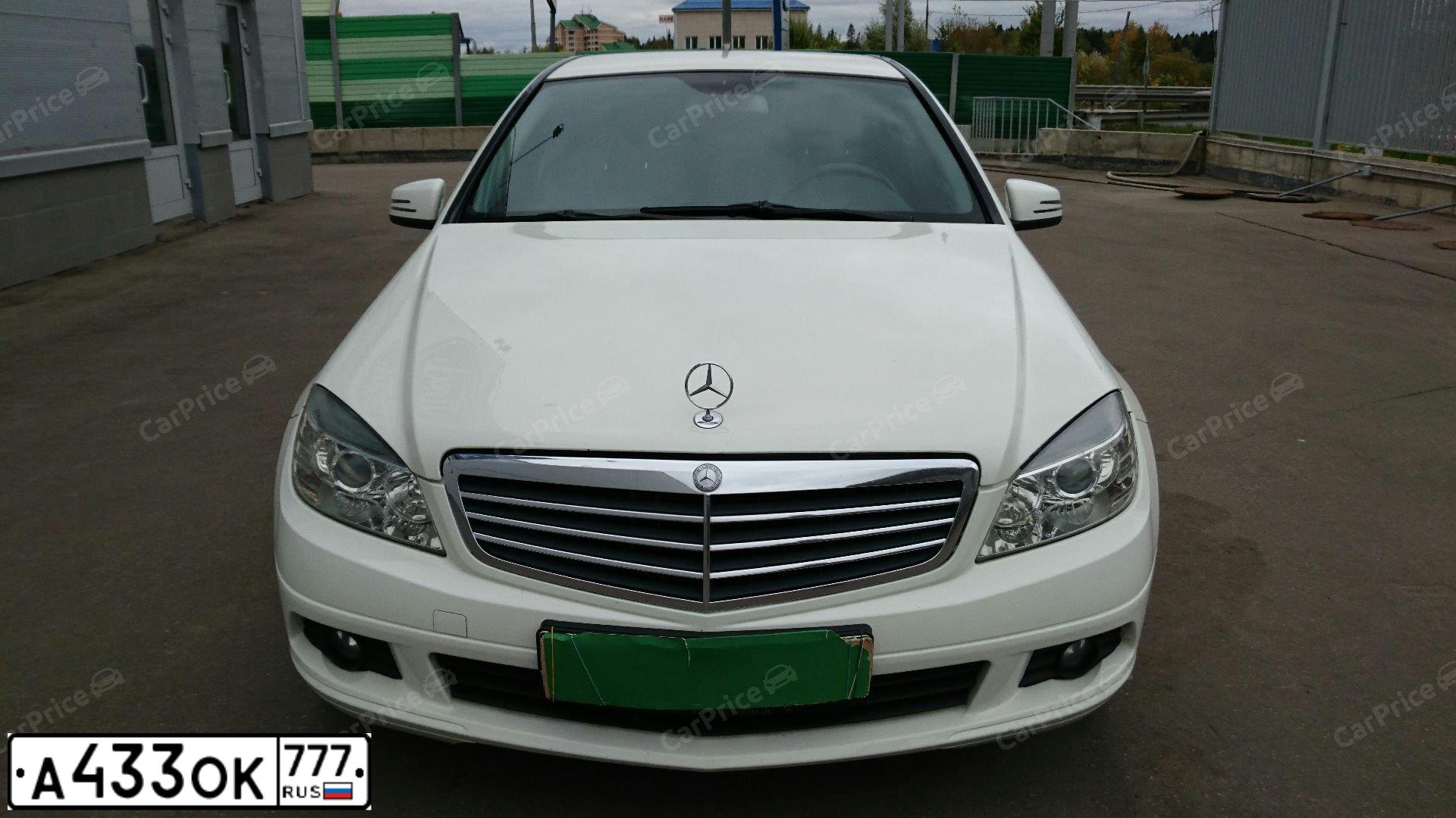 Фото автомобиля MERCEDES C-KLASSE, 2010 — госномер А433ОК777. Цвет: Белый
