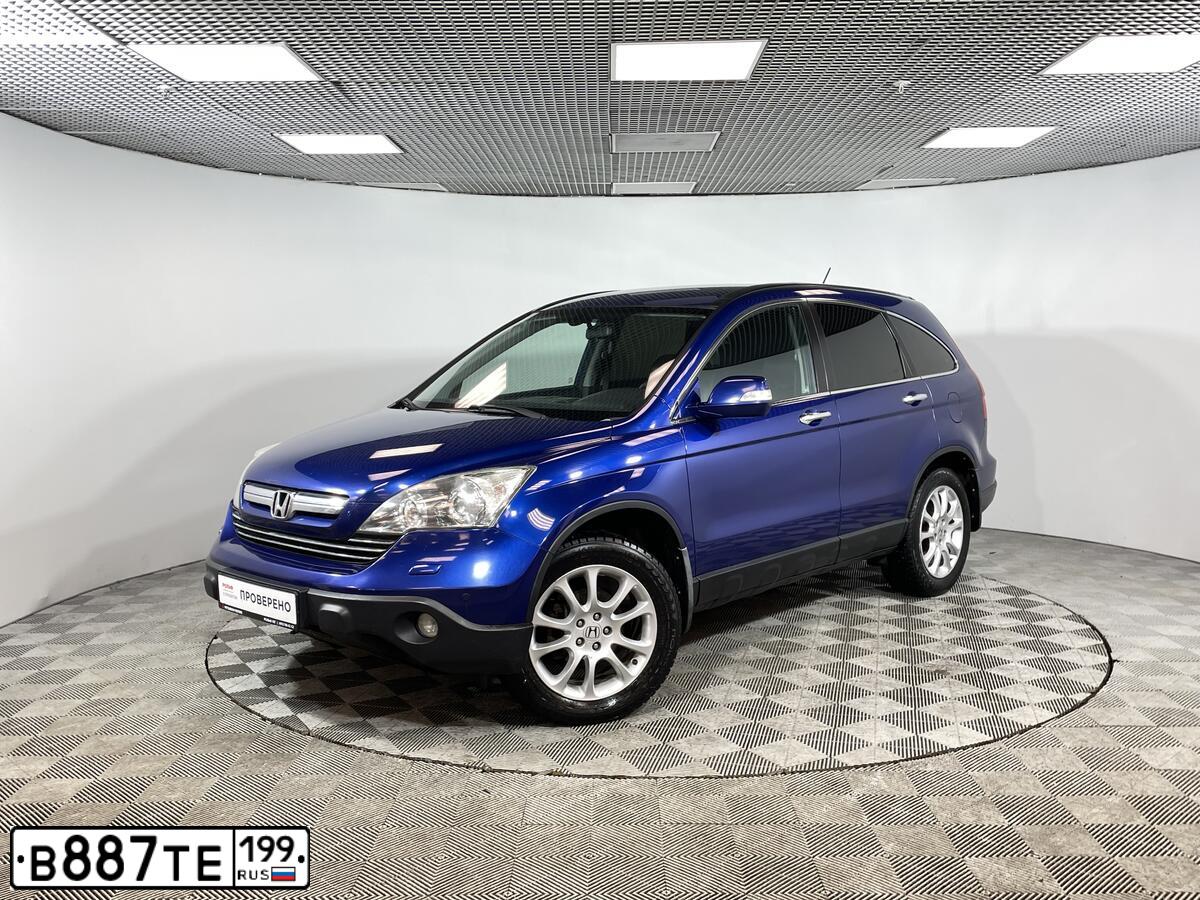 Фото автомобиля HONDA CR-V, 2008 — госномер В887ТЕ199. Цвет: синий