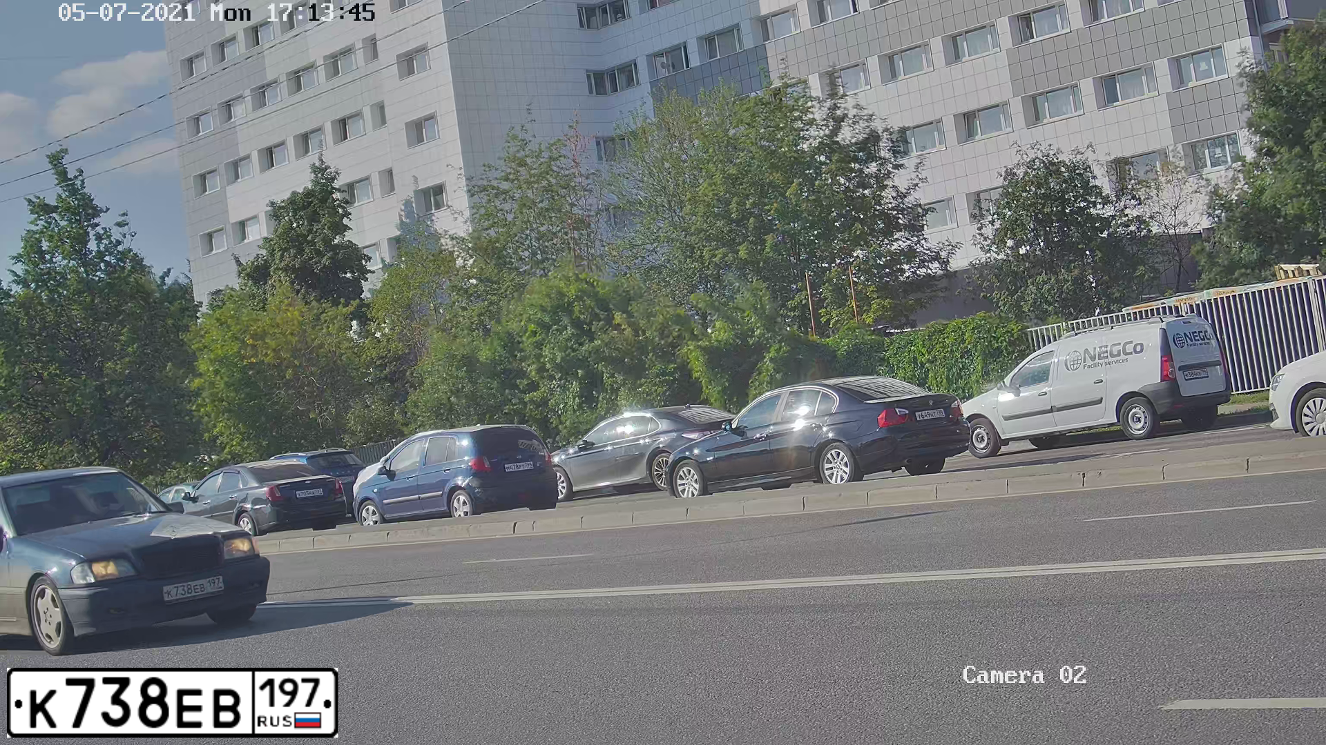 Фото автомобиля MERCEDES C-KLASSE, 1995 — госномер К738ЕВ197. Цвет: ЧЕРНЫЙ