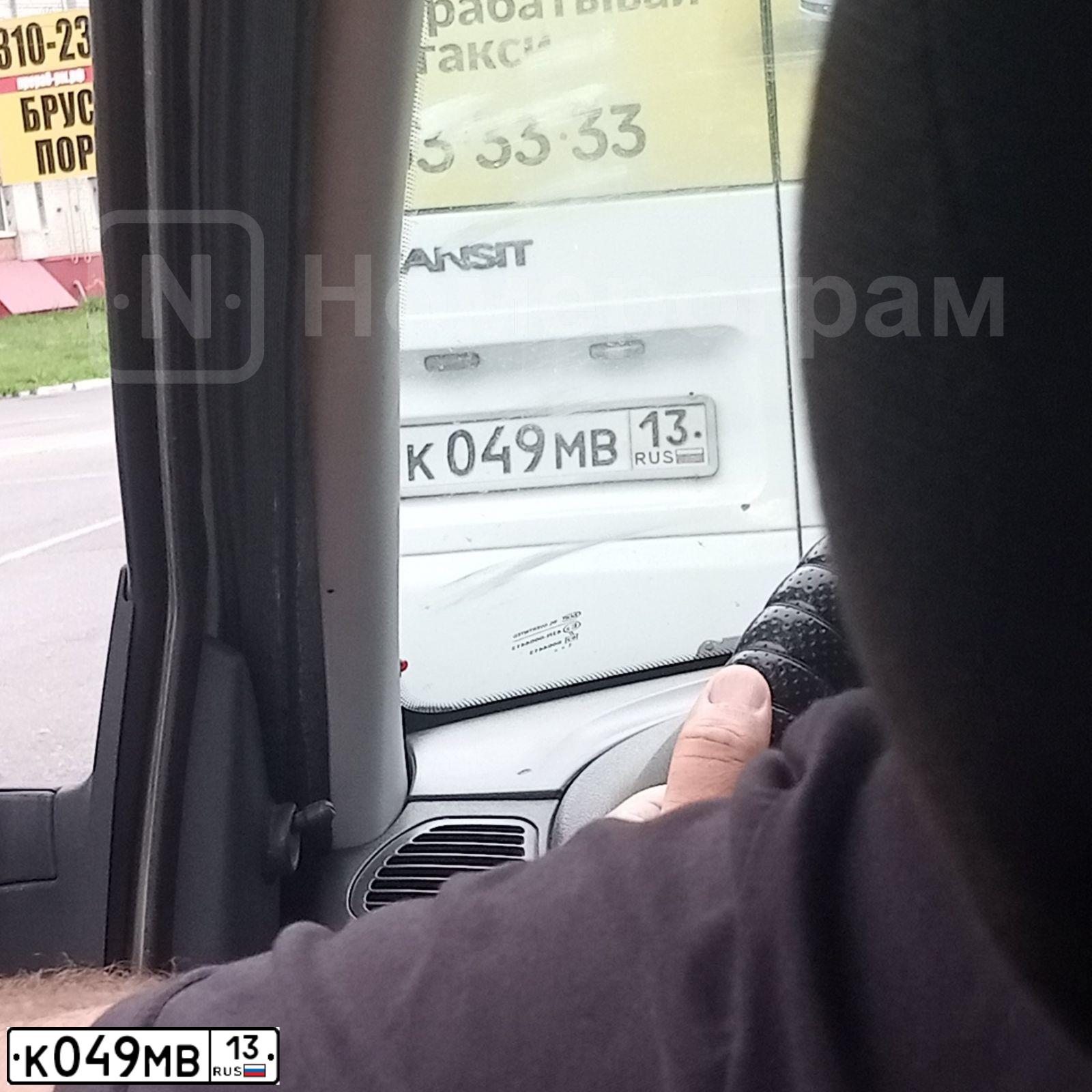 Фото автомобиля FORD TRANSIT, 2014 — госномер К049МВ13. Цвет: Белый