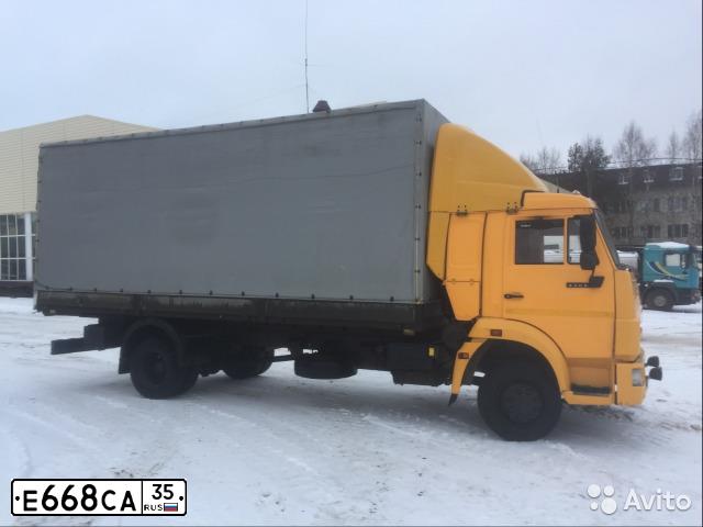 Фото автомобиля KAMAZ 4308 /4X2/, 2012 — госномер Е668СА35. Цвет: ЖЕЛТЫЙ