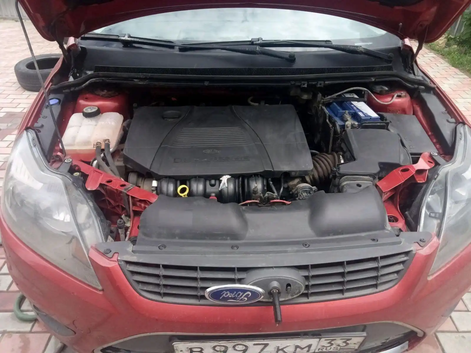 Фото автомобиля LADA 2107, 2008 — госномер О007КМ33. Цвет: СИНИЙ