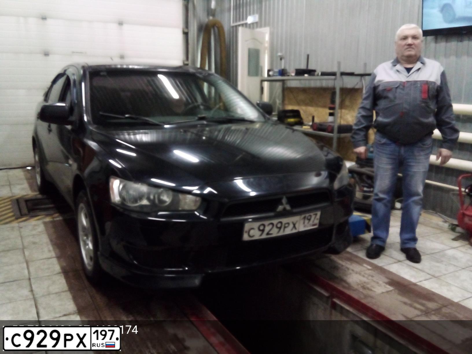 Фото автомобиля MITSUBISHI LANCER, 2008 — госномер Х744ТА177. Цвет: ЧЕРНЫЙ