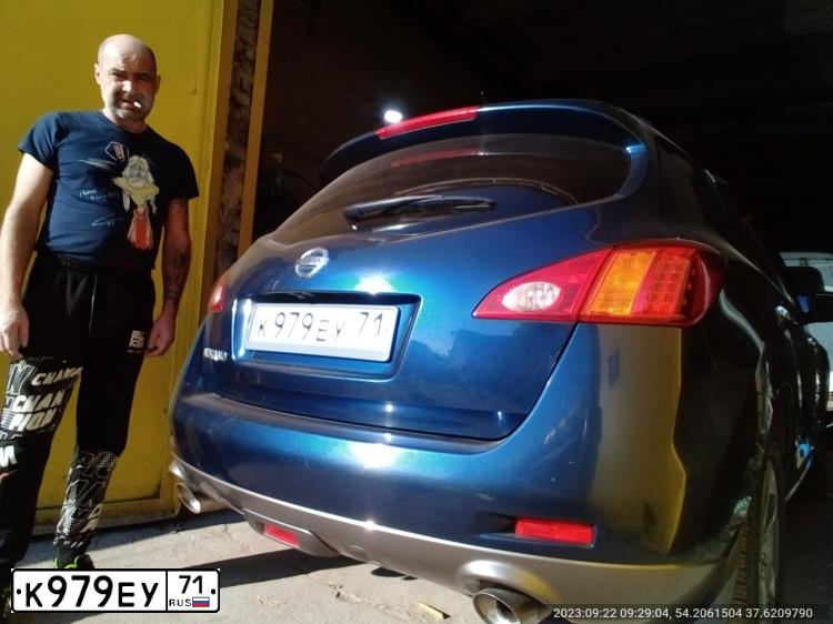 Фото автомобиля NISSAN MURANO, 2009 — госномер К979ЕУ71. Цвет: Темно-синий