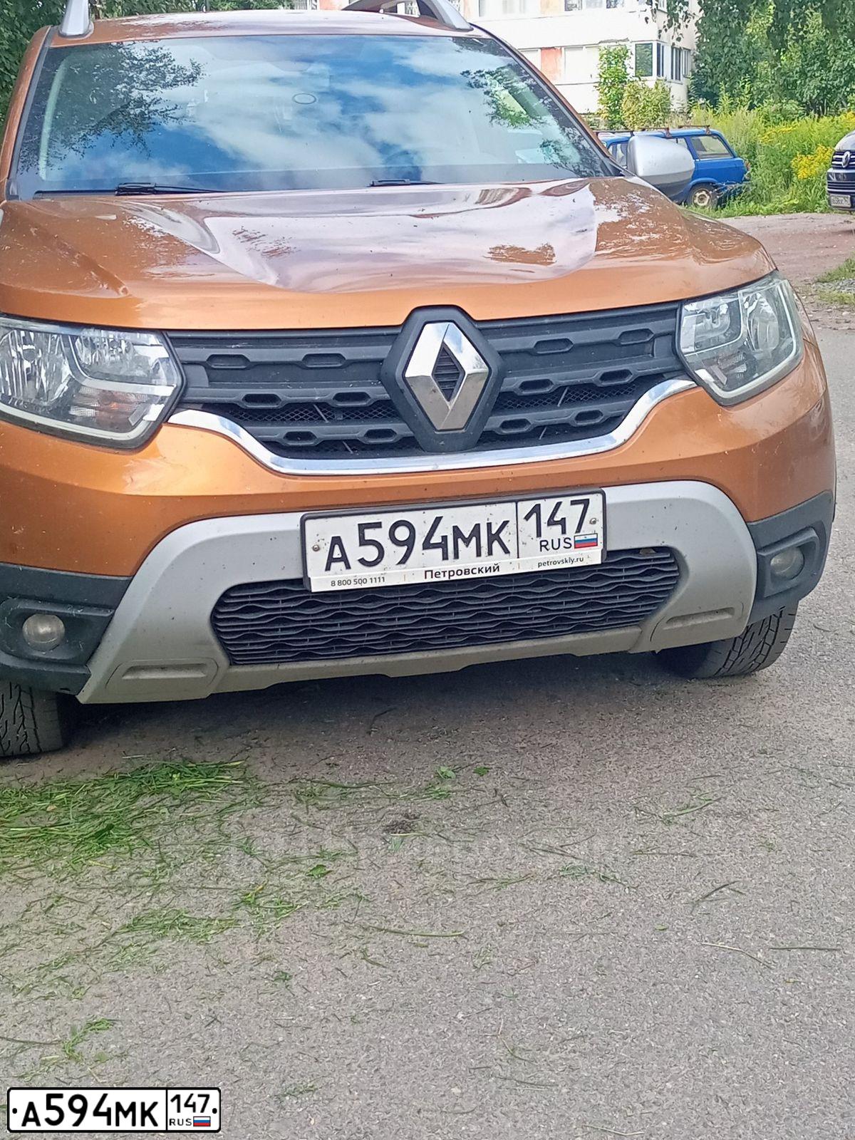 Фото автомобиля RENAULT DUSTER НSRР34, 2021 — госномер А594МК147. Цвет: Оранжевый