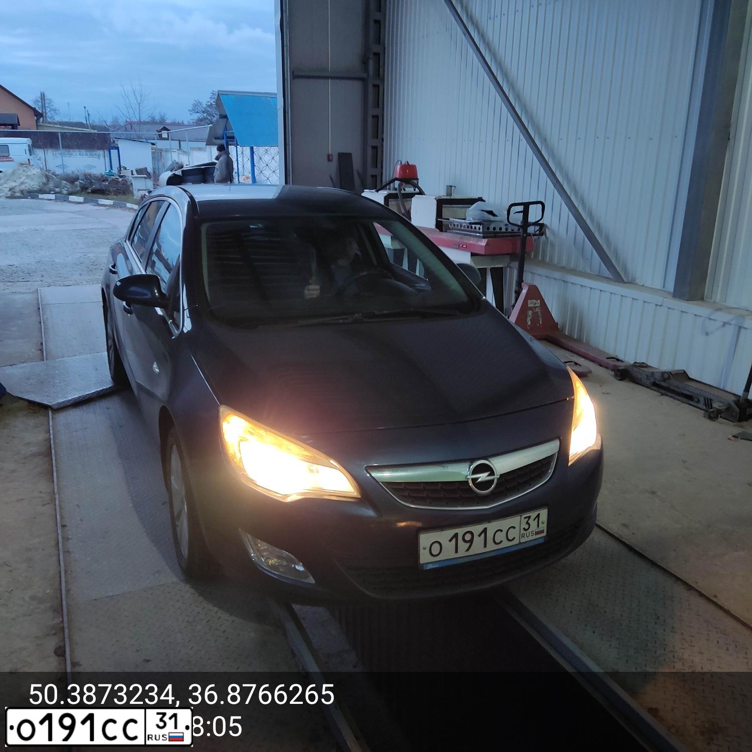 Фото автомобиля OPEL ASTRA, 2010 — госномер Х136СУ31. Цвет: СИНИЙ МЕТАЛЛИК