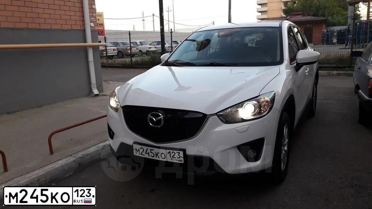 Фото автомобиля MAZDA CX-5, 2012 — госномер М343СМ134. Цвет: БЕЛЫЙ ПЕРЛАМУТР