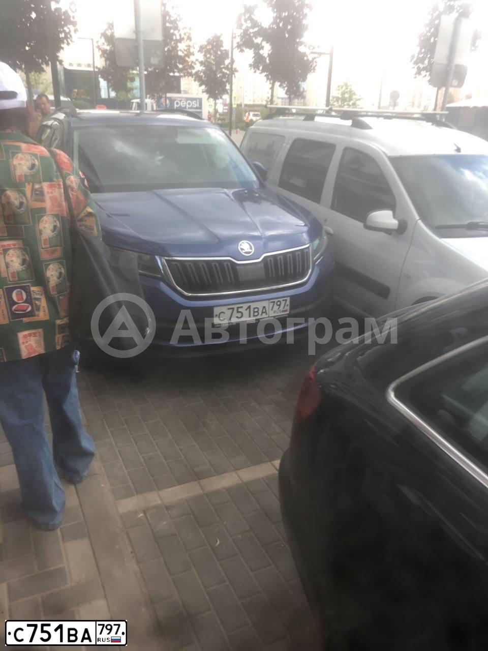 Фото автомобиля SKODA KODIAQ, 2020 — госномер С751ВА797. Цвет: синий