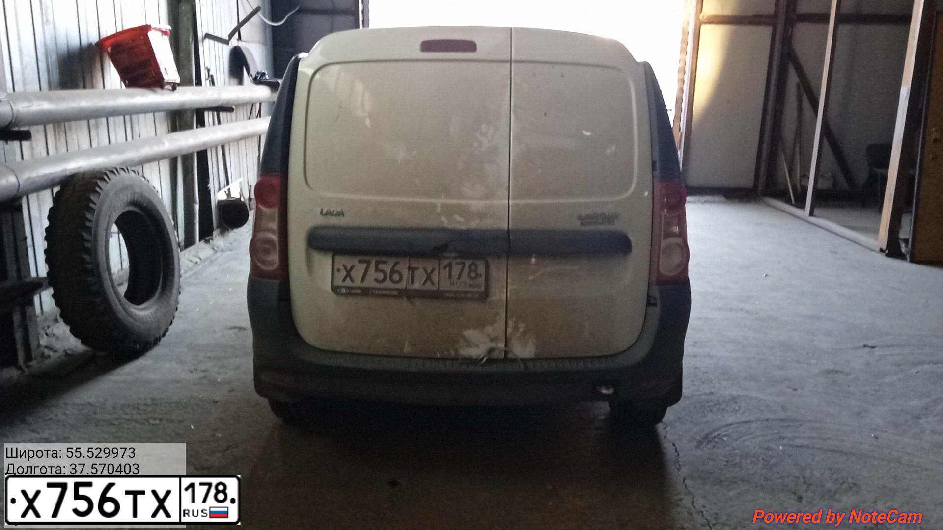 Фото автомобиля LADA LARGUS, 2017 — госномер Х756ТХ178. Цвет: БЕЛЫЙ