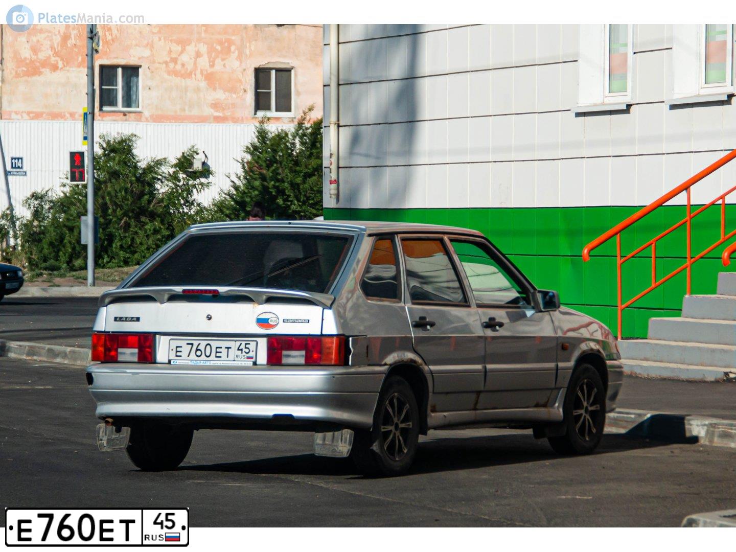 Фото автомобиля LADA 2114 SAMARA, 2008 — госномер Е760ЕТ45. Цвет: СВЕТЛО СЕРЕБРИСТЫЙ МЕТАЛЛ