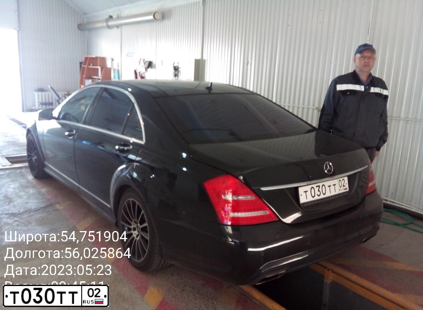 Фото автомобиля MERCEDES S-KLASSE, 2008 — госномер Т030ТТ02. Цвет: ЧЕРНЫЙ