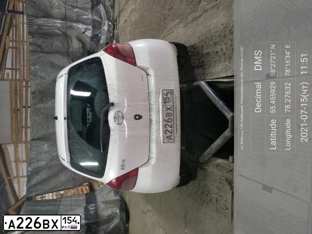 Фото автомобиля TOYOTA VITZ, 2007 — госномер А226ВХ154