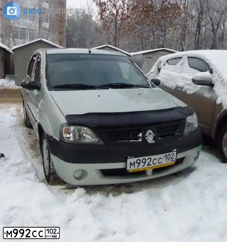 Фото автомобиля RENAULT РЕНО SR, 2009 — госномер М992СС102. Цвет: СЕРЫЙ