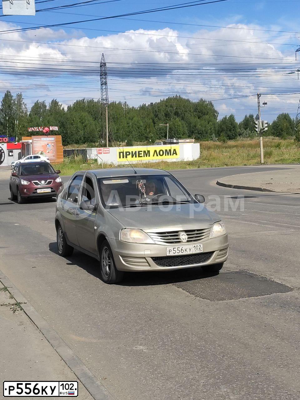 Фото автомобиля RENAULT LOGAN, 2010 — госномер Р371КА186. Цвет: БЕЖЕВЫЙ
