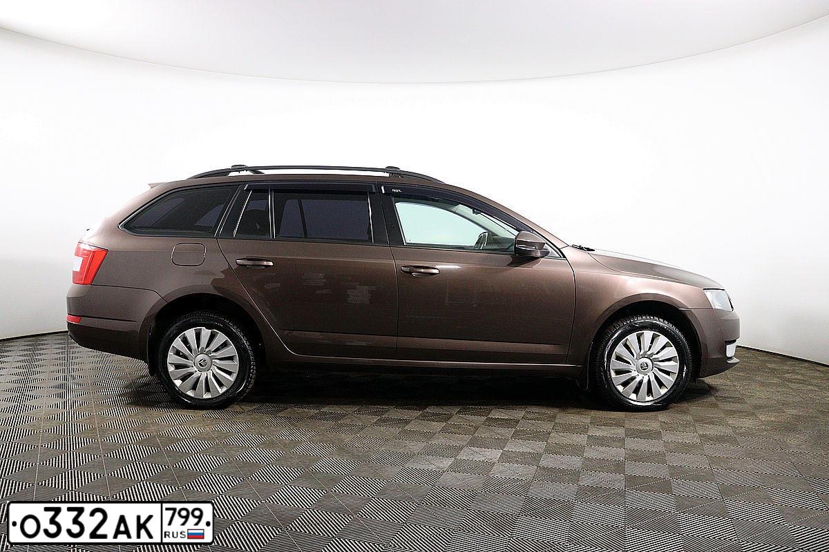 Фото автомобиля SKODA OCTAVIA, 2014 — госномер М654РТ790. Цвет: Коричневый