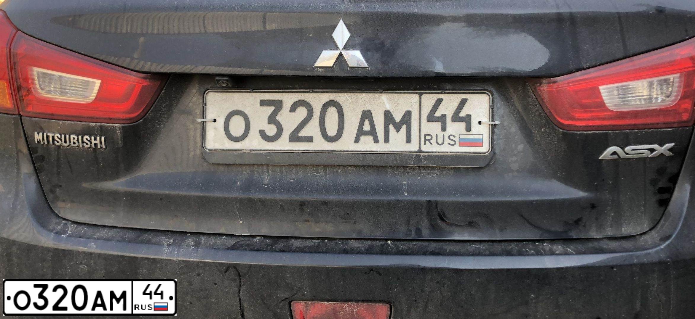 Фото автомобиля MITSUBISHI ASX, 2013 — госномер О320АМ44