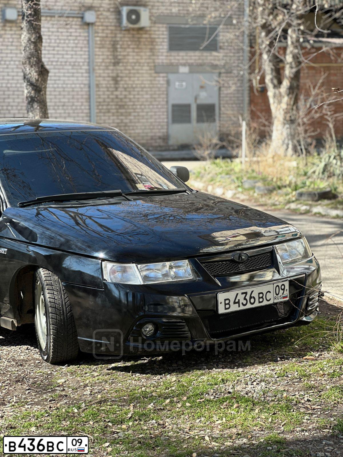 Фото автомобиля LADA 2110 LADA, 2007 — госномер В436ВС09. Цвет: ГРАФИТОВЫЙ МЕТАЛЛИК