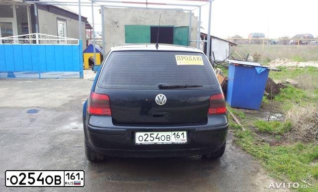 Фото автомобиля VOLKSWAGEN GOLF, 2002 — госномер О254ОВ161. Цвет: ЧЕРНЫЙ