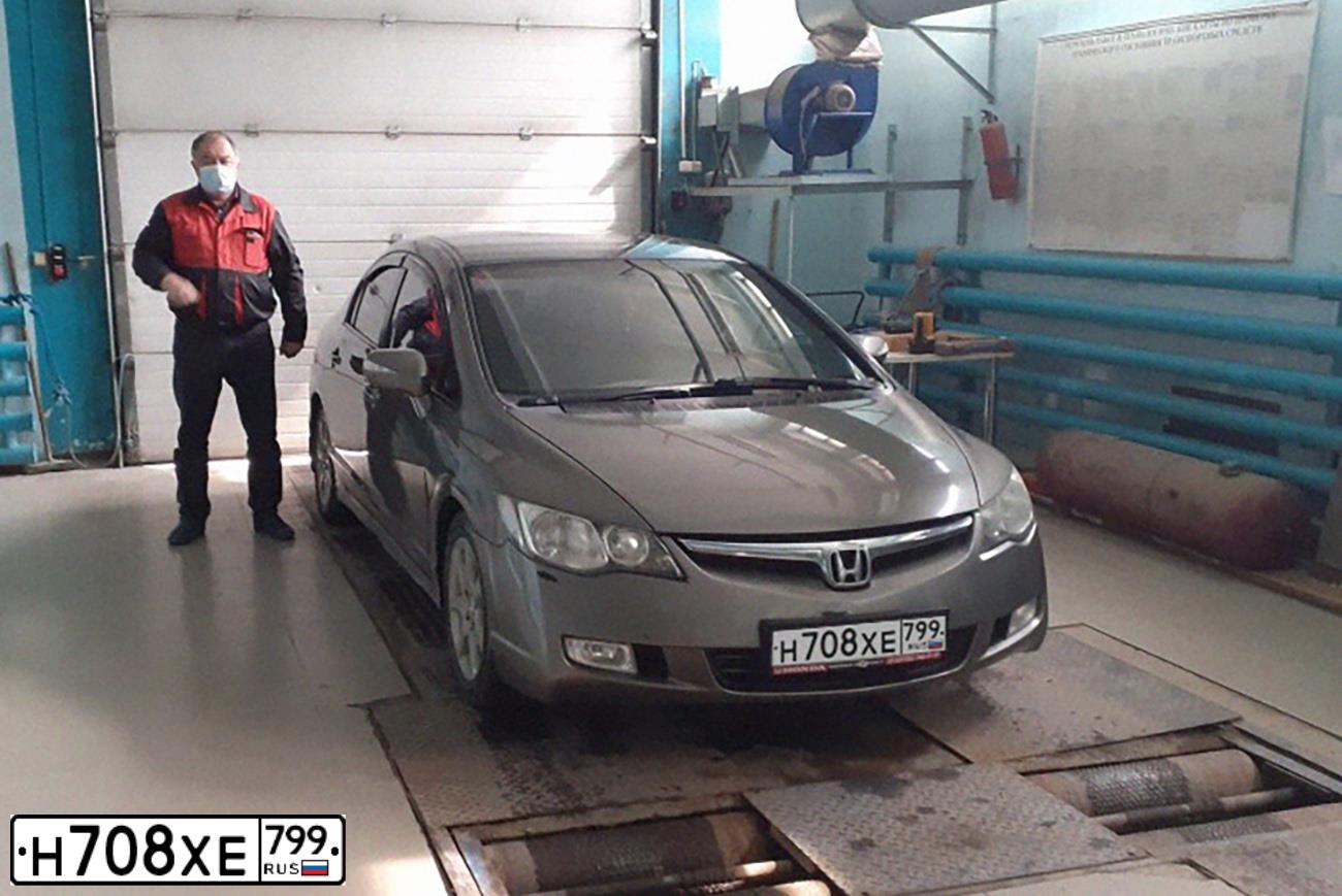 Фото автомобиля HONDA CIVIC, 2007 — госномер У156РТ71. Цвет: СЕРЫЙ
