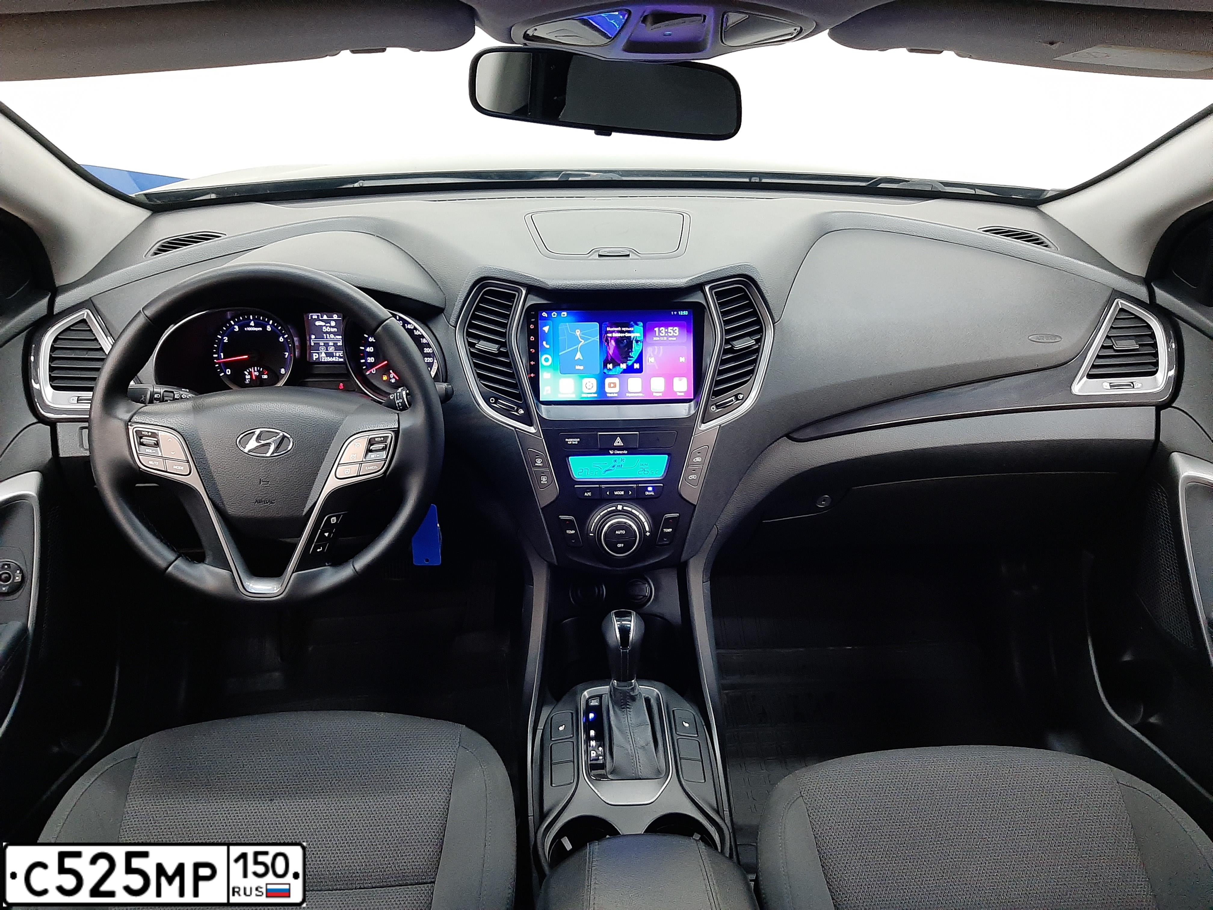 Фото автомобиля HYUNDAI SANTA FE, 2013 — госномер Е291КК761. Цвет: ЧЕРНЫЙ