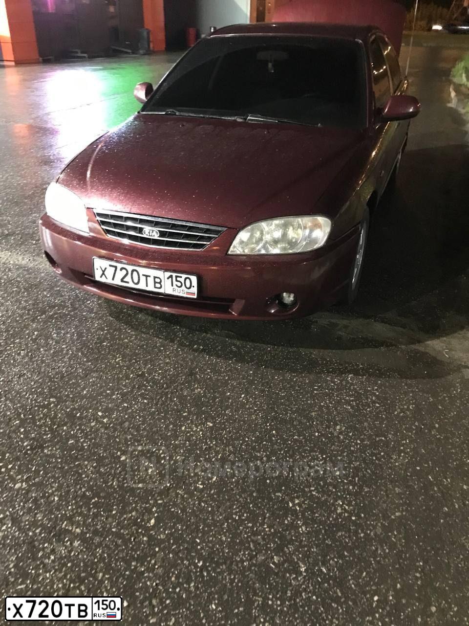 Фото автомобиля KIA SPECTRA, 2008 — госномер Х720ТВ150. Цвет: Красный