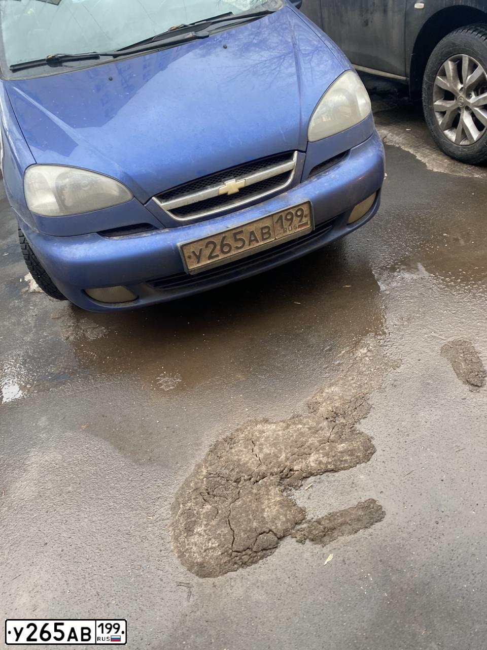Фото автомобиля CHEVROLET REZZO, 2007 — госномер У265АВ199. Цвет: СИНИЙ