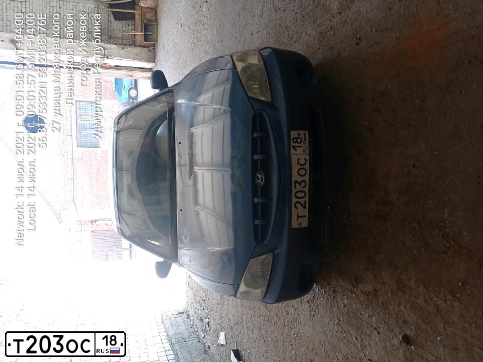 Фото автомобиля TAGAZ ACCENT, 2008 — госномер Т203ОС18. Цвет: СВЕТЛО-БЕЖЕВЫЙ