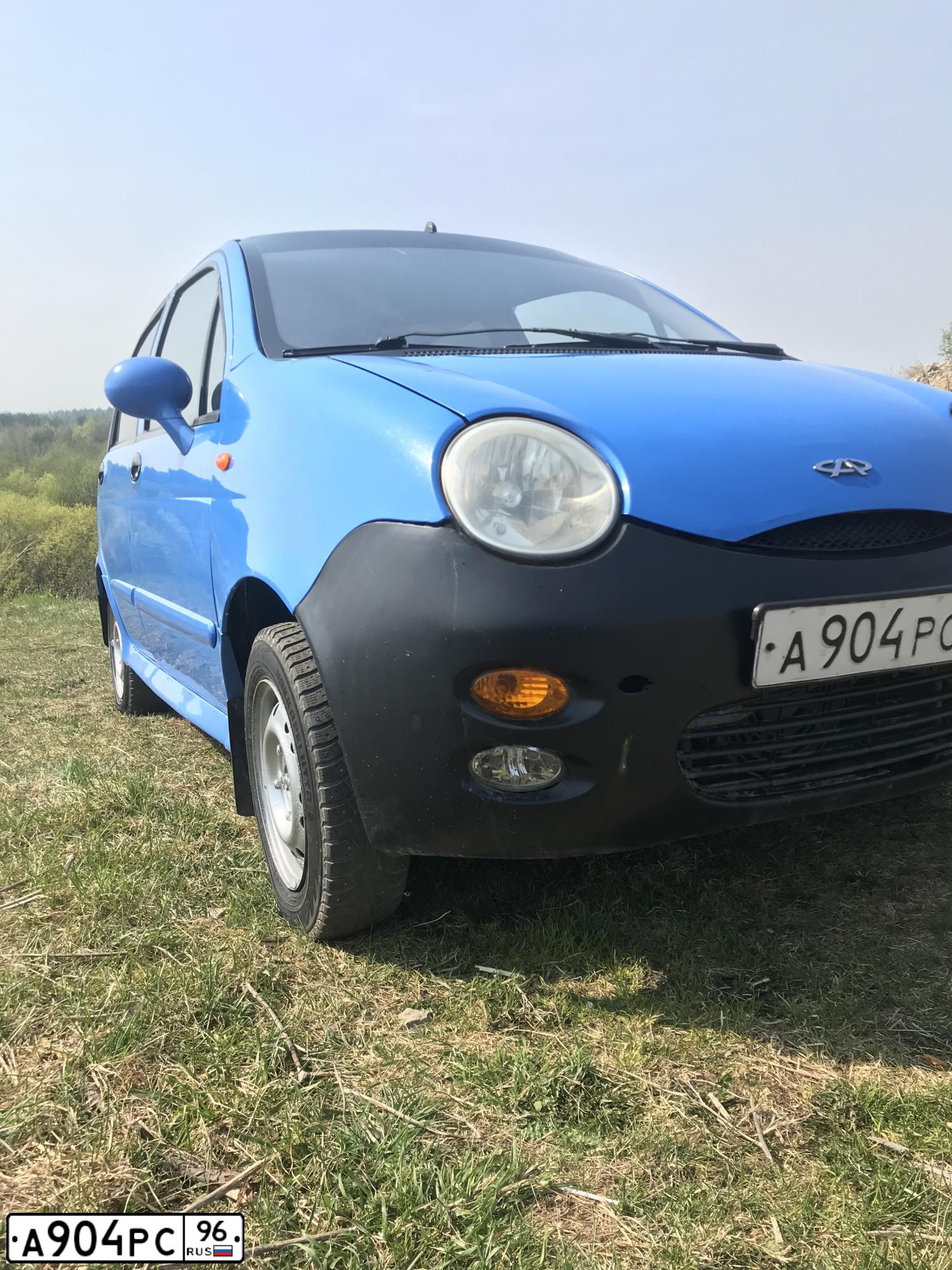Фото автомобиля CHERY QQ / SWEET, 2007 — госномер А904РС96. Цвет: синий
