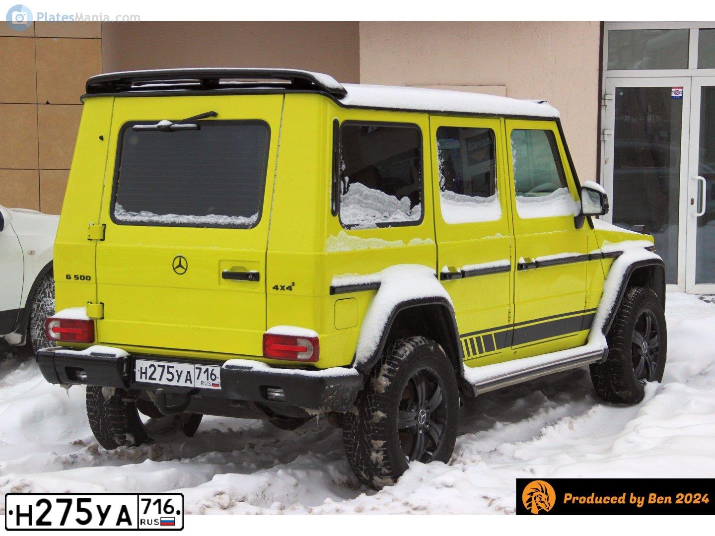 Фото автомобиля MERCEDES G-KLASSE, 1989 — госномер К037НМ51. Цвет: ЛИМОННО-ЖЕЛТЫЙ