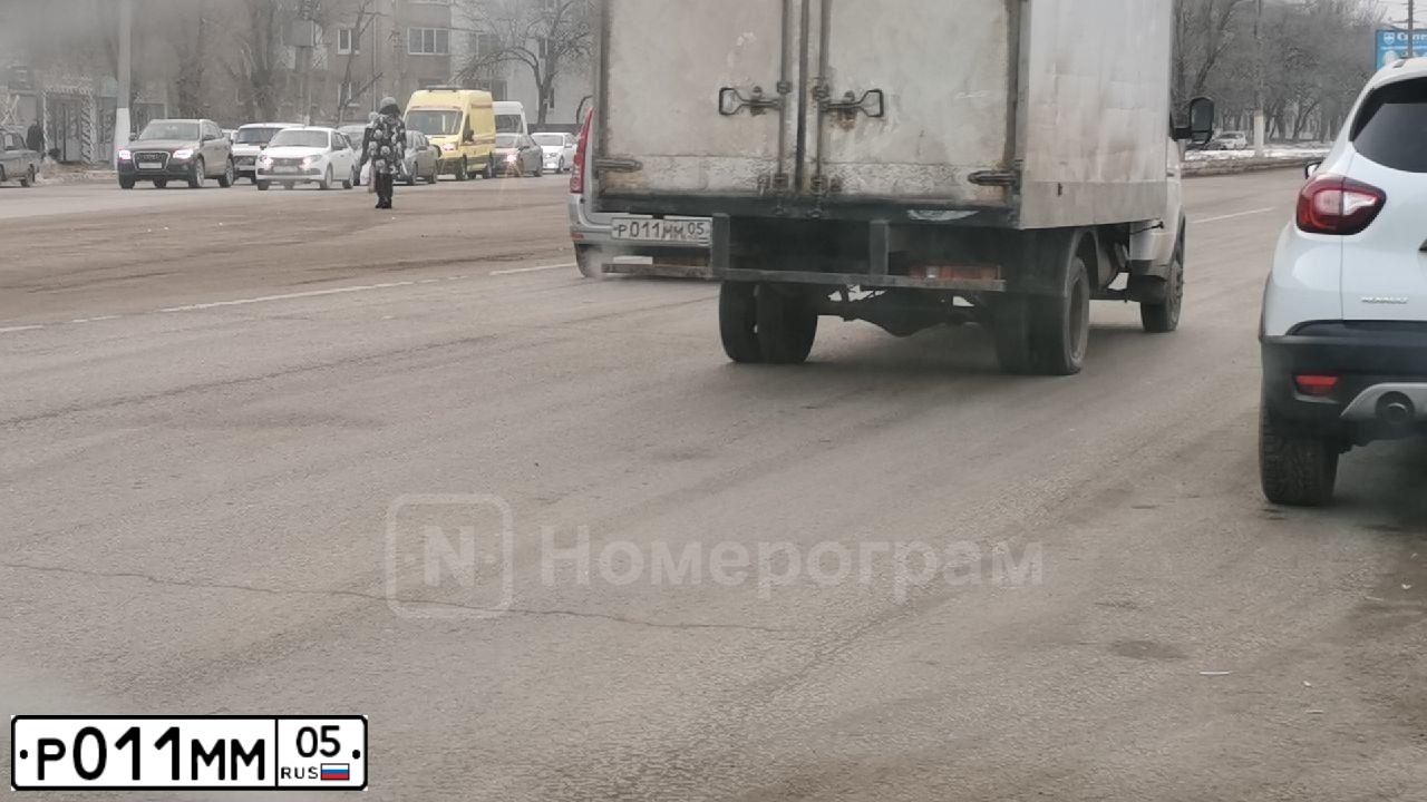 Фото автомобиля GAZ 3302 GAZEL, 2014 — госномер Р011ММ05. Цвет: Белый