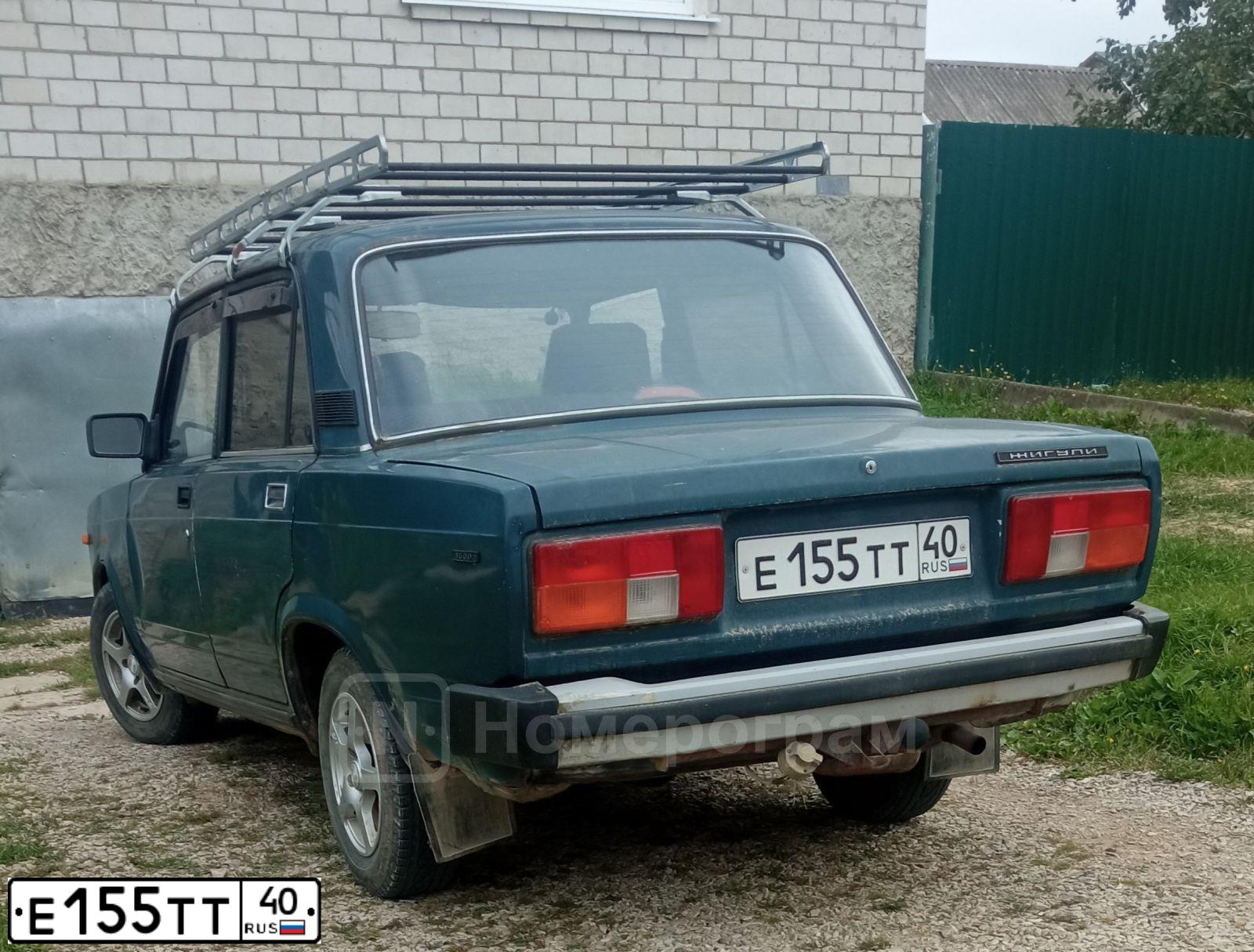 Фото автомобиля LADA 2105 LADA, 2003 — госномер Е155ТТ40. Цвет: Сине-зеленый
