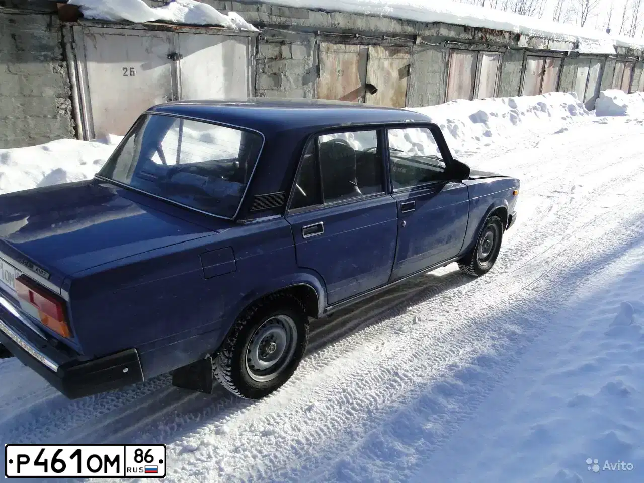 Фото автомобиля LADA 2107, 2005 — госномер М134АК186. Цвет: СИНИЙ