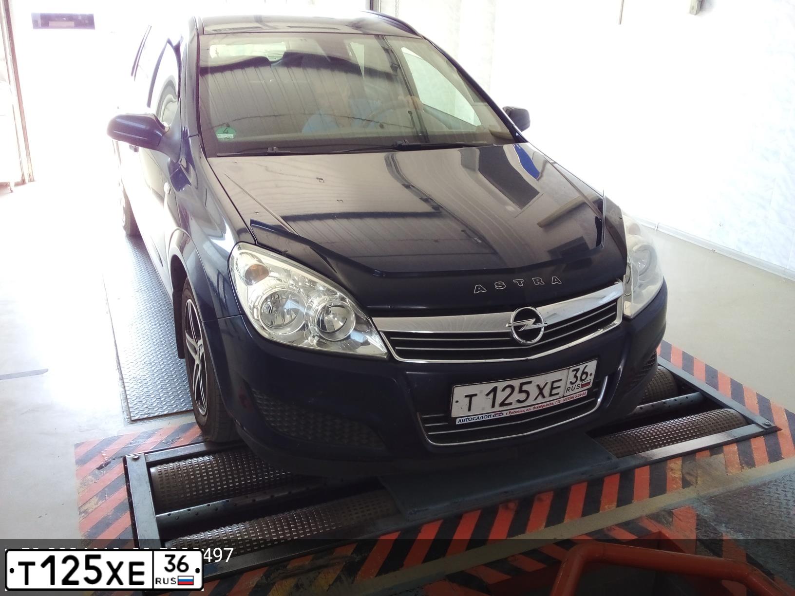 Фото автомобиля OPEL ASTRA, 2008 — госномер Т125ХЕ36. Цвет: СИНИЙ