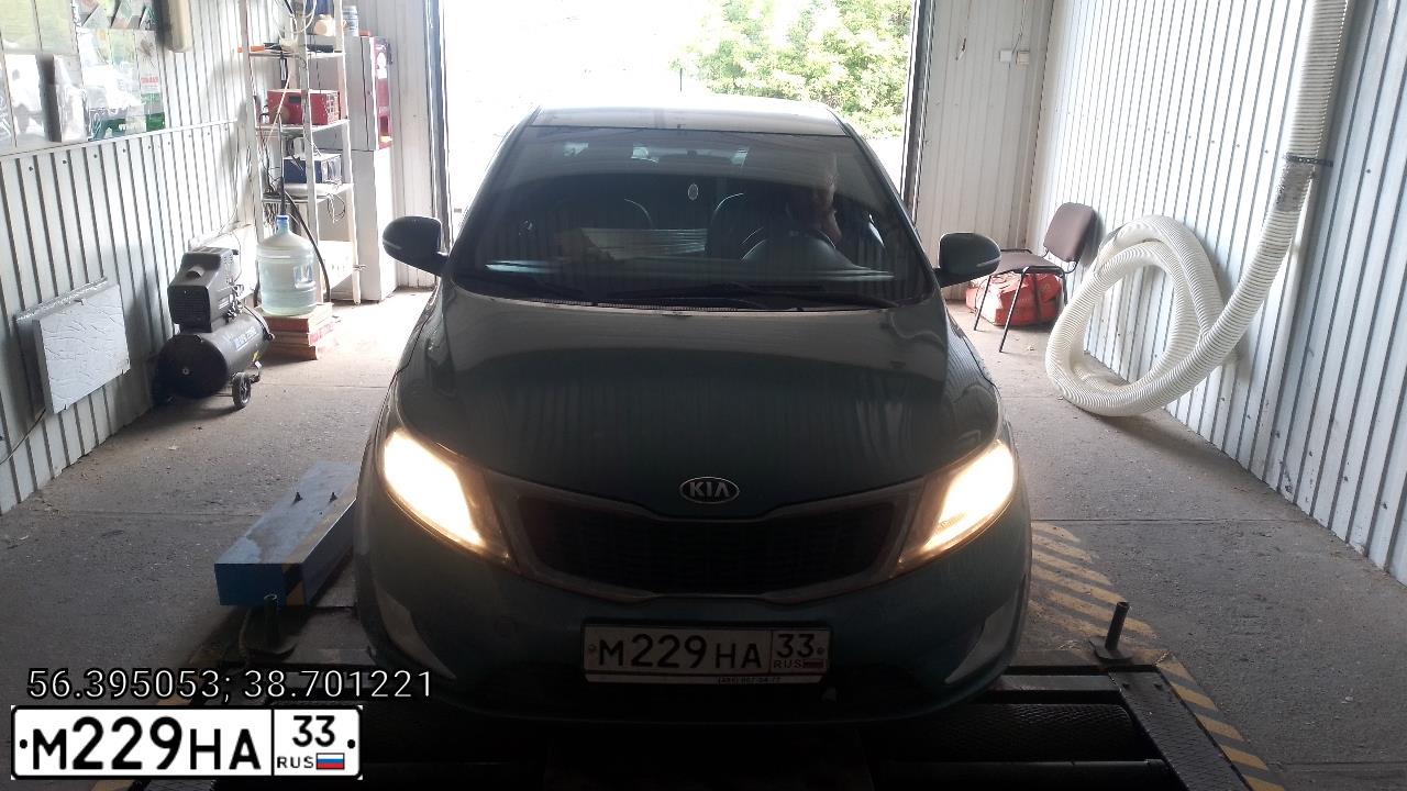Фото автомобиля KIA RIO, 2014 — госномер М229НА33. Цвет: СВЕТЛО-ЗЕЛЕНЫЙ
