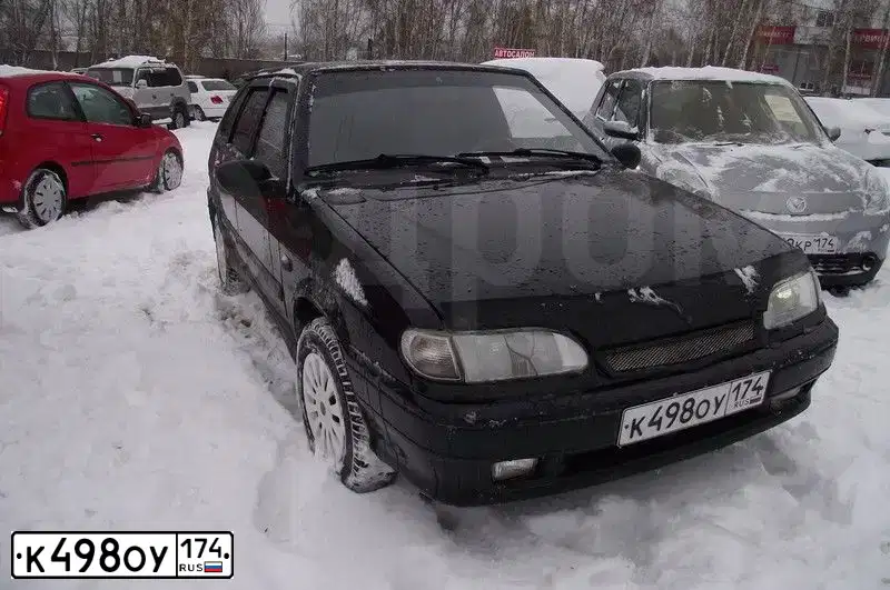 Фото автомобиля LADA 2114 SAMARA, 2008 — госномер К498ОУ174. Цвет: ЧЕРНЫЙ